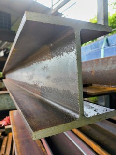 Universal beam / column section close-up at the Marshall Steel yard